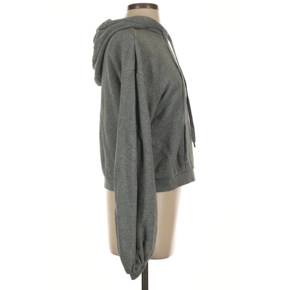 A New Day Lite Grey Relaxed Ruched Slouchy Arm Hoodie - Picture 5 of 5